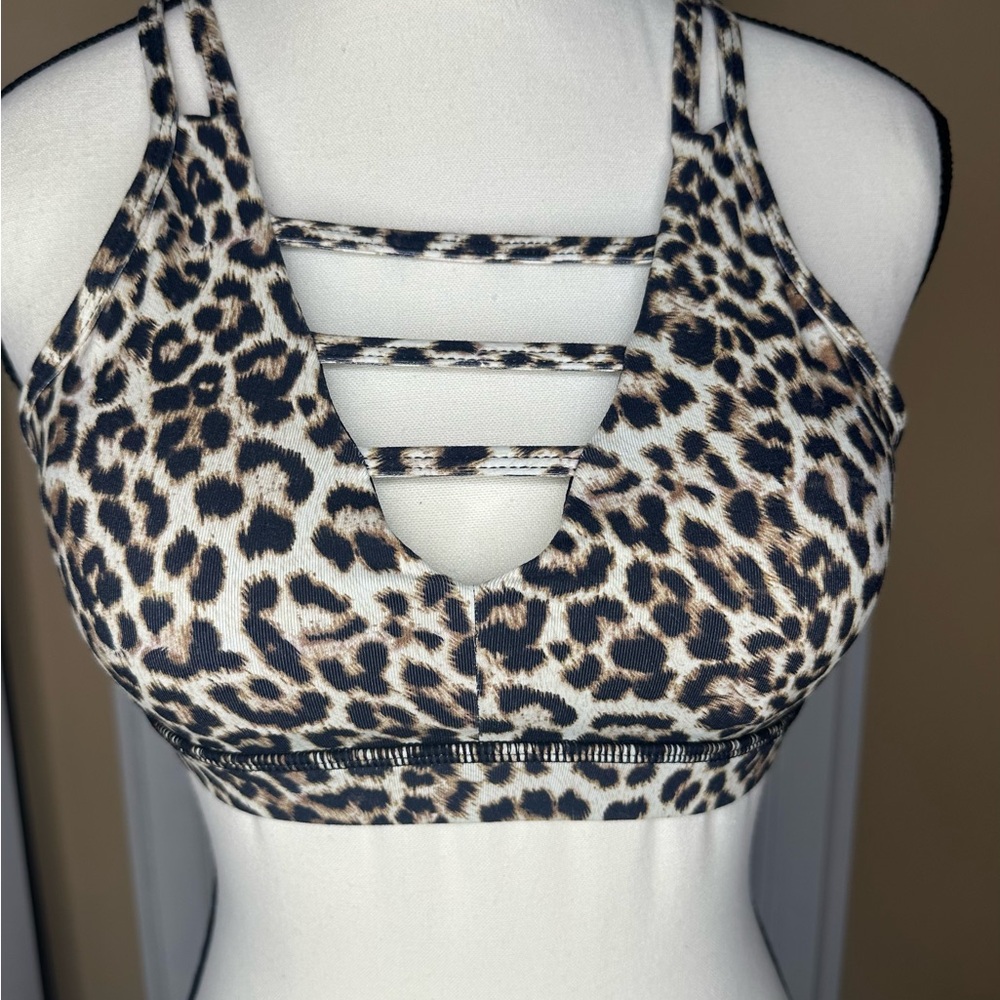 ZYIA grid Cheetah Sports Bra